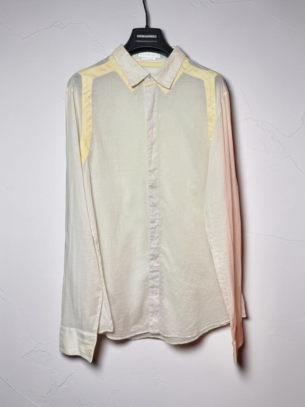 Alexander McQueen Cream Shirt with Pale Yellow Trim